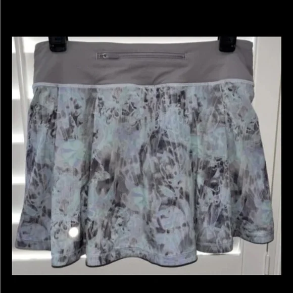 Lululemon Pace Rival Mid-Rise Skirt Plisse Bloom Mauve Grey 4 Tennis Pickleball - Picture 5 of 6